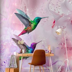 Papier peint - Colourful Hummingbirds (Purple)