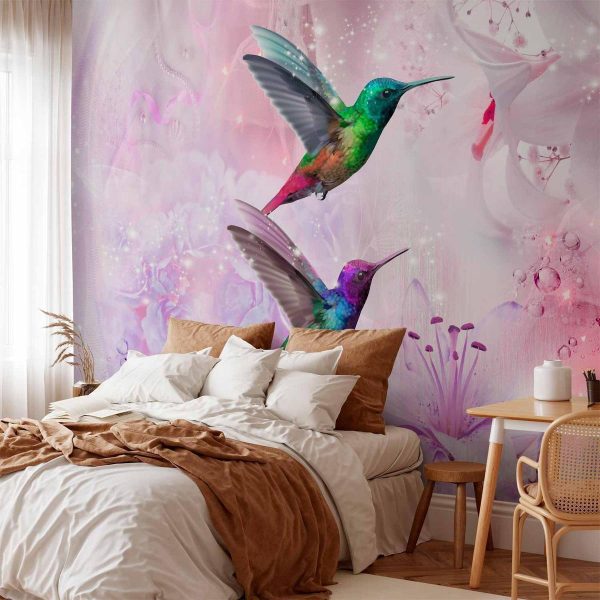 Papier peint - Colourful Hummingbirds (Purple)