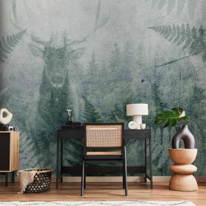 Papier peint - Deer in Ferns - Third Variant