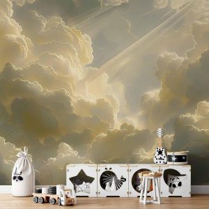 Papier peint - Enchanting Play of Colors Against a Backdrop of Clouds