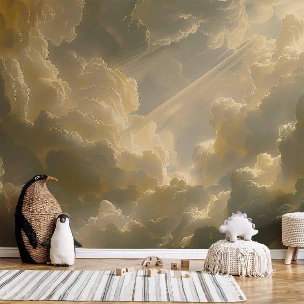 Papier peint - Enchanting Play of Colors Against a Backdrop of Clouds