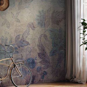 Papier peint - Floral decorations - plant motif with ornaments in vintage style