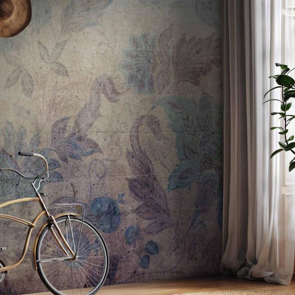 Papier peint - Floral decorations - plant motif with ornaments in vintage style