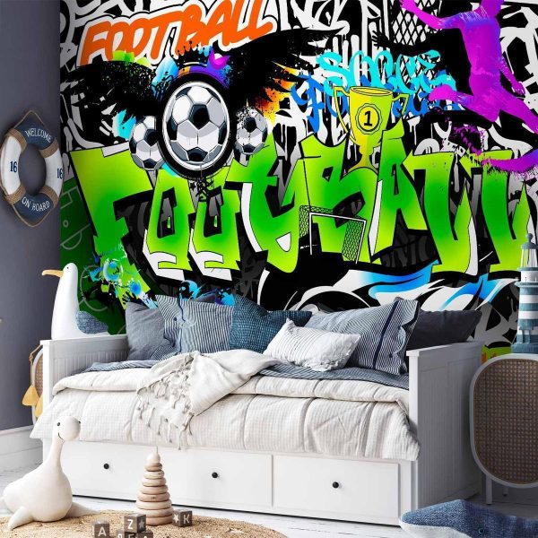 Papier peint - Football Graffiti