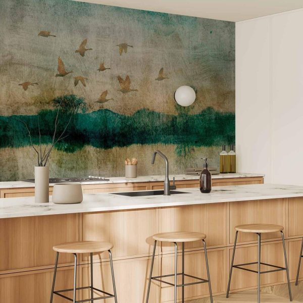 Papier peint - Golden Ducks