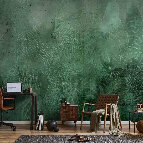 Papier peint - Green Banana Leaves