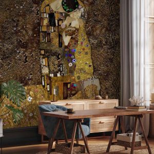 Papier peint - Klimt inspiration: Golden Kiss