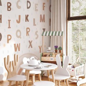 Papier peint - Letters in Soft Colours