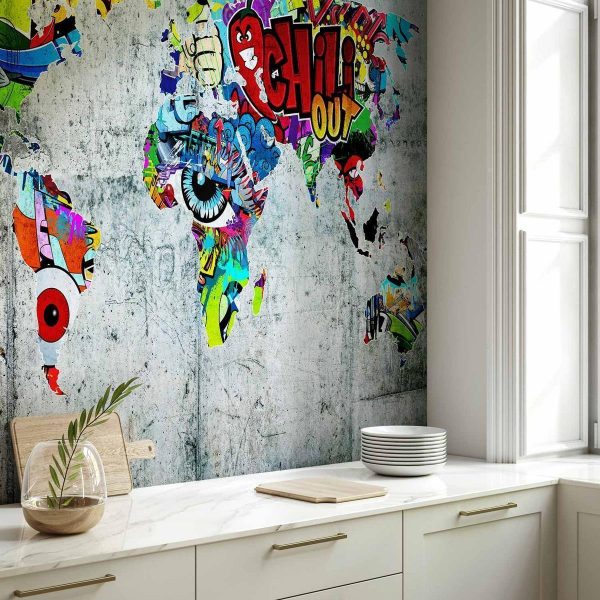 Papier peint - Map - Graffiti