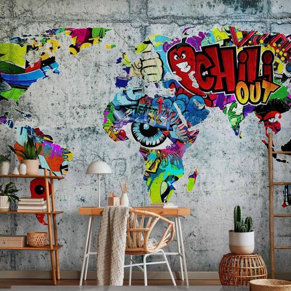 Papier peint - Map - Graffiti