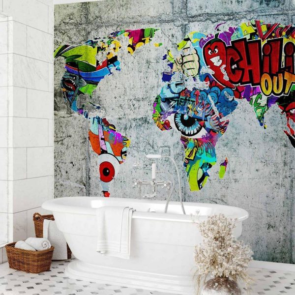 Papier peint - Map - Graffiti