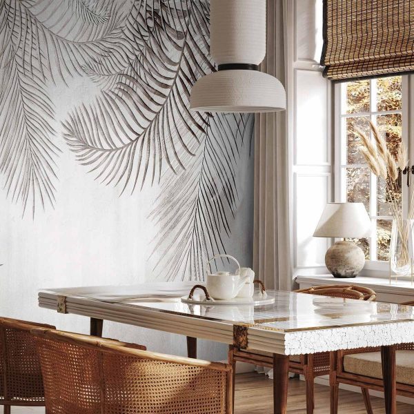 Papier peint - Night Palm Trees