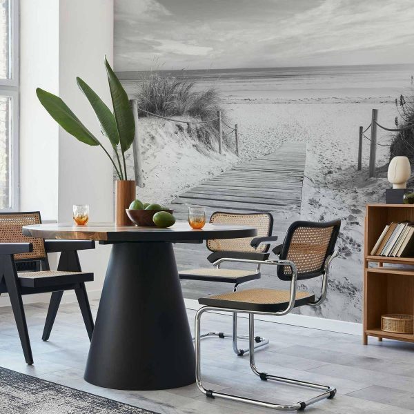 Papier peint - On the beach - black and white