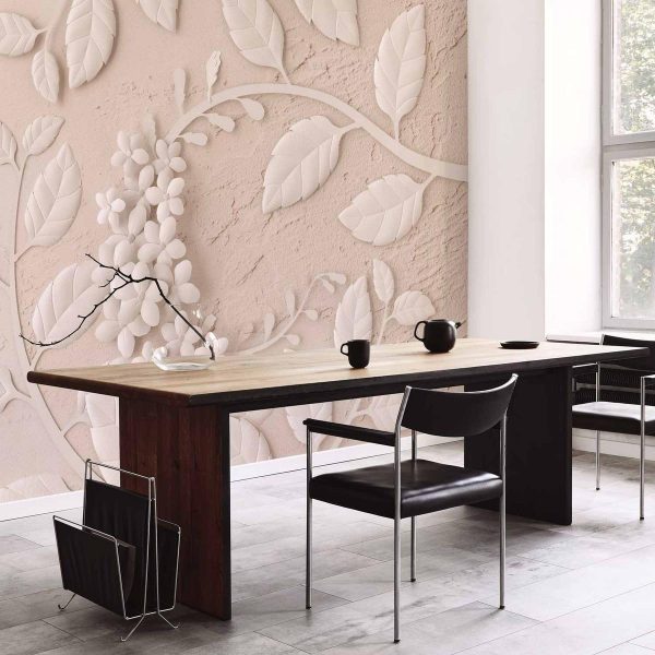 Papier peint - Paper Flowers (Beige)