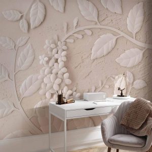 Papier peint - Paper Flowers (Beige)