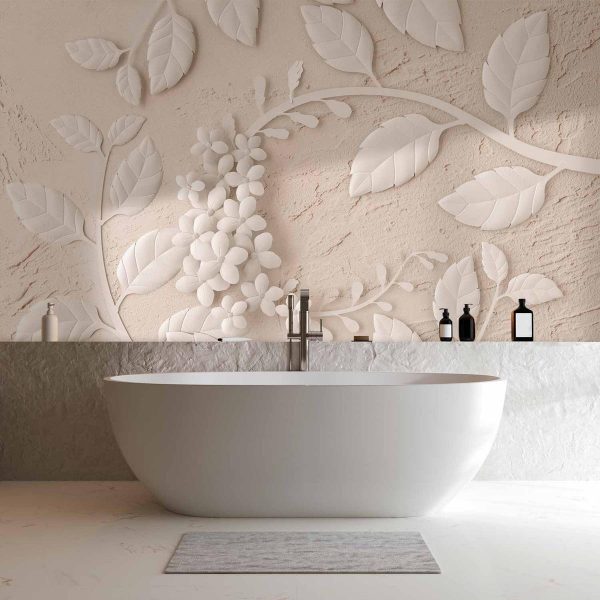 Papier peint - Paper Flowers (Beige)