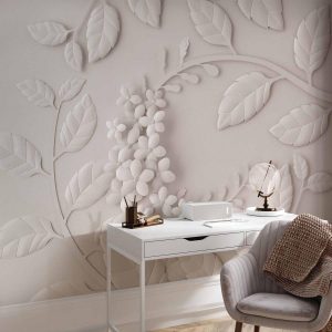 Papier peint - Paper Flowers (Cream)