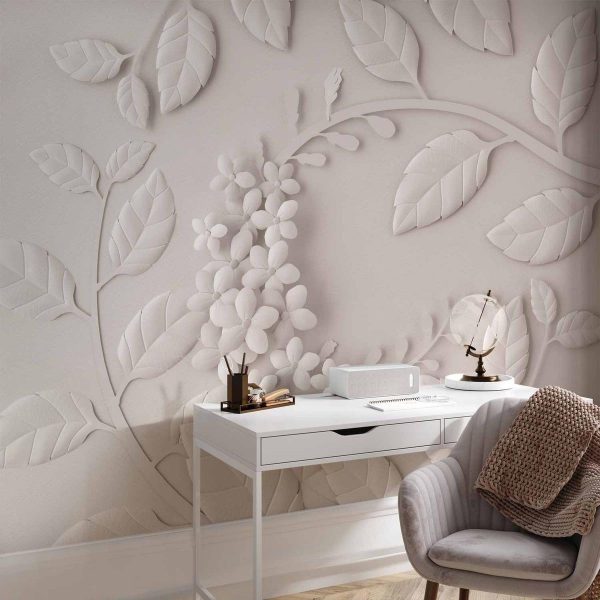 Papier peint - Paper Flowers (Cream)