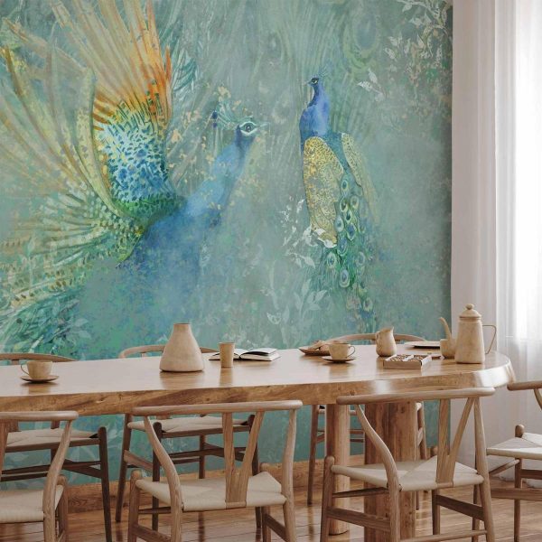 Papier peint - Peacocks Dancing - Third Variant