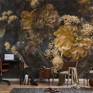 Papier peint - Retro Flowers - Second Variant