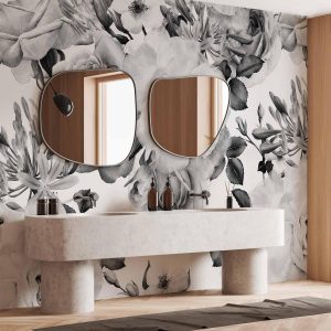 Papier peint - Sentimental Garden (Black and White)