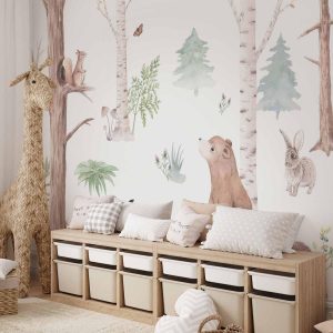 Papier peint - Subtle Illustration With Forest Animals