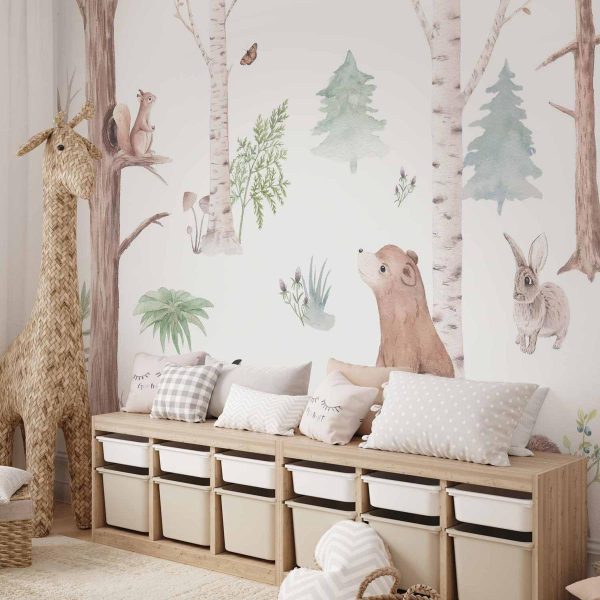 Papier peint - Subtle Illustration With Forest Animals