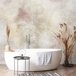 Papier peint - Summer memory - abstract background with shadow of dried leaves