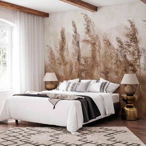 Papier peint - Tall Grasses - Brown