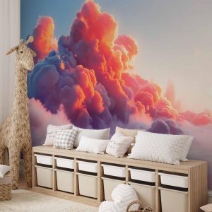 Papier peint - Twilight Spectacle: Clouds in Shades of Pink and Violet