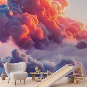 Papier peint - Twilight Spectacle: Clouds in Shades of Pink and Violet