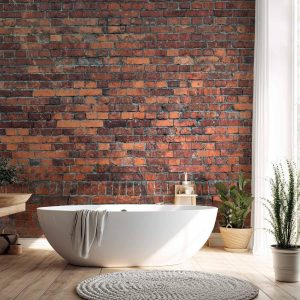 Papier peint - Vintage Wall (Red Brick)