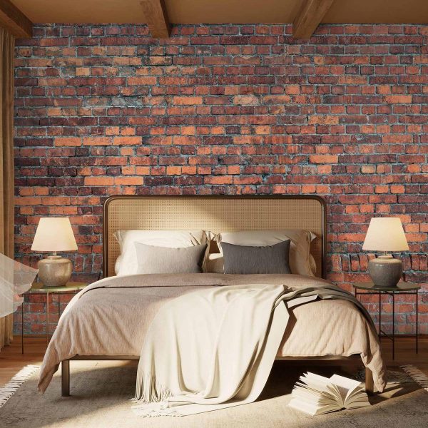 Papier peint - Vintage Wall (Red Brick)