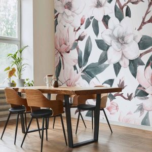 Papier peint - Watercolor Magnolias - Second Variant