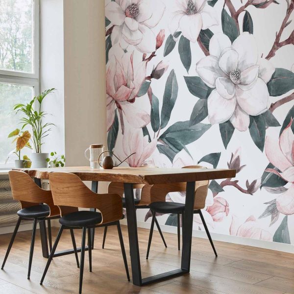 Papier peint - Watercolor Magnolias - Second Variant