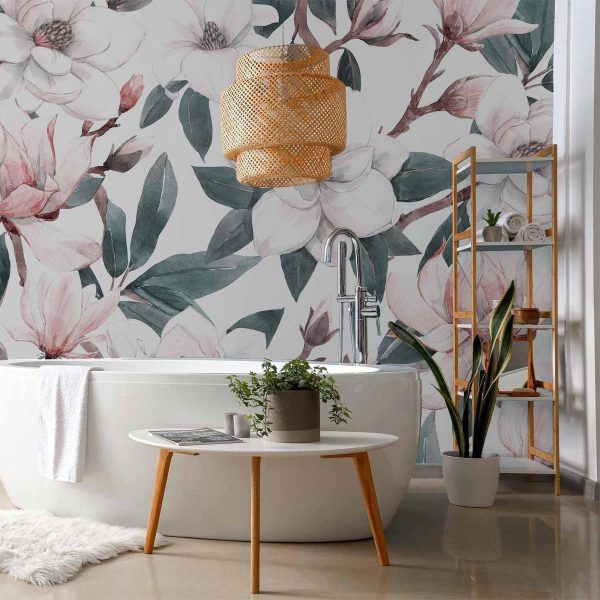 Papier peint - Watercolor Magnolias - Second Variant
