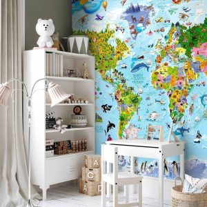 Papier peint - World Map for Kids