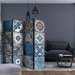 Paravent - Blue Arabesque II