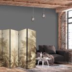 Paravent - Carved Baroque Ornaments - Rich Composition in Sepia Colors