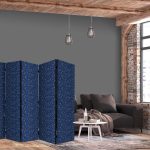 Paravent - Cosmic Inspirations - Pattern with Stars and Constellations on a Dark Background