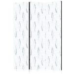 Paravent - Delicate Blue Fish - Mosaic Fish in Subtle Blue Color Shades with an Arched Pattern in the Background