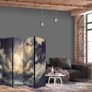 Paravent - Epic Light Play: The Sun Battling for Dominance Over the Clouds