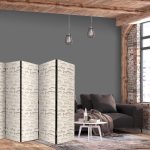 Paravent - Fish in Beige Tones - Various Species of Fish in Beige-Brown Colors Presented in Vintage Style on a Light Background