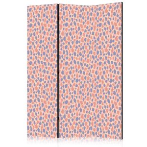 Paravent - Giraffe Pattern - Colorful Animal Pattern in Blue-Pink Spots