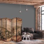 Paravent - Landscape with Cypresses - Old Tapestry with Mediterranean Vegetation