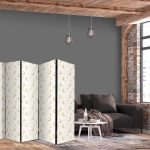 Paravent - Moonlit Nights - Delicate Moons and Clouds in Warm Tones