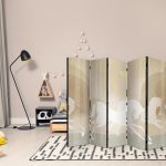 Paravent - Moonlit Steeds - Horses Galloping Among Trees on a Starry Night