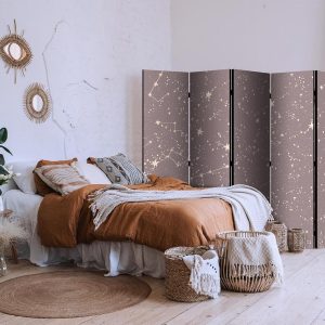 Paravent - Night Sky - Artistic Constellations and Stars in Pastel Shades