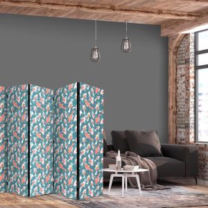 Paravent - Oriental Pond - A Cluster of Japanese Fish Swimming in Crystal Clear Water with Glimmers of Light