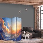 Paravent - Sunset Over a Cloudy Sea: A Marvelous Symphony of Colors